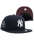 NEW ERA 59FIFTY CS YANKEES 100TH U/MAROON FB NV/WH