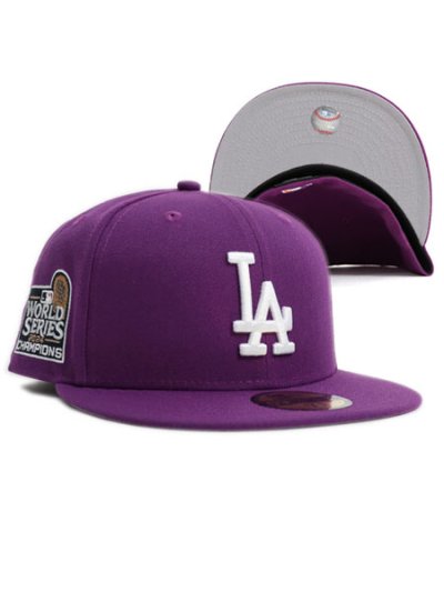 画像1: NEW ERA 59FIFTY CS DODGERS WS2024 U/GY FB PUR/WHT