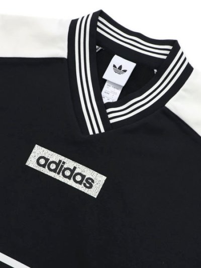 画像3: 【送料無料】ADIDAS WMNS BLOCKING CREWNECK SWEAT-BLK/OFF WHT