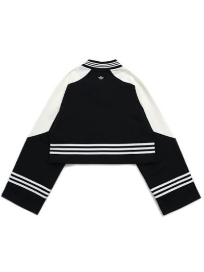画像2: 【送料無料】ADIDAS WMNS BLOCKING CREWNECK SWEAT-BLK/OFF WHT