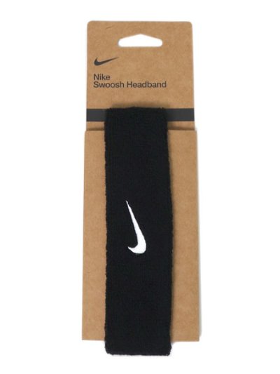 画像1: NIKE SWOOSH CLASSIC HEAD BAND-BLACK/WHITE