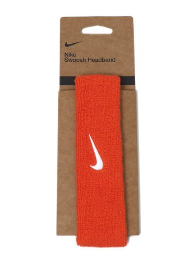 画像1: NIKE SWOOSH CLASSIC HEAD BAND-TEAM ORANGE/WHT