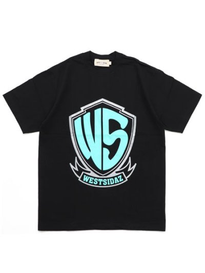 画像1: WEST WEAR WS LOGO TEE BLACK/TIFFANY/SILVER
