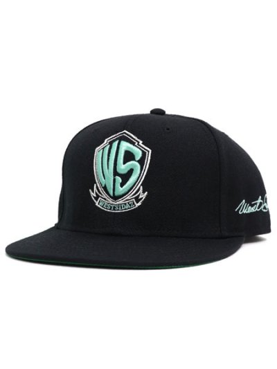 画像1: WEST WEAR WS LOGO CAP BLACK/TIFFANY/SILVER