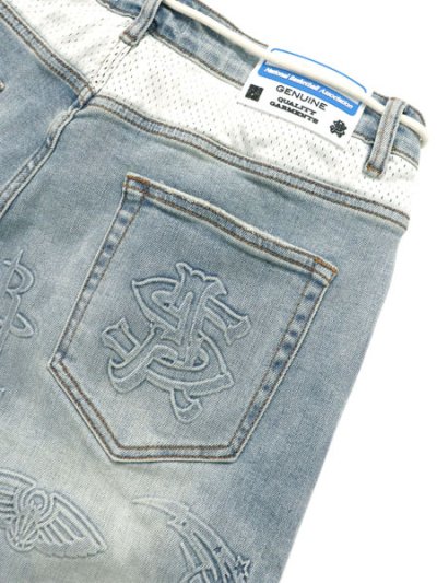 画像5: 【送料無料】ALMOST SOMEDAY NBA CONFERENCE JORTS WASHED BLUE