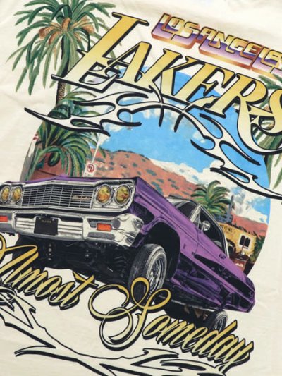 画像4: 【送料無料】ALMOST SOMEDAY NBA LOS ANGELES LAKERS TEE CREAM
