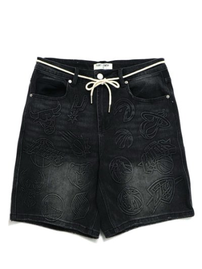 画像1: 【送料無料】ALMOST SOMEDAY NBA CONFERENCE JORTS WASHED BLACK