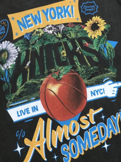 画像4: 【送料無料】ALMOST SOMEDAY NBA NEW YORK KNICKS TEE VINTAGE BLACK