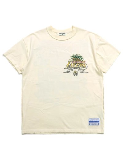 画像2: 【送料無料】ALMOST SOMEDAY NBA LOS ANGELES LAKERS TEE CREAM