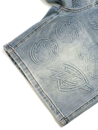 画像11: 【送料無料】ALMOST SOMEDAY NBA CONFERENCE JORTS WASHED BLUE