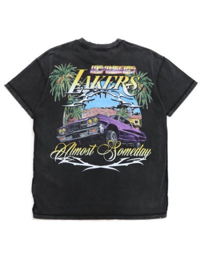 画像1: 【送料無料】ALMOST SOMEDAY NBA LOS ANGELES LAKERS TEE VINTAGE BLACK