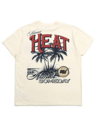 画像1: 【送料無料】ALMOST SOMEDAY NBA MIAMI HEAT TEE CREAM