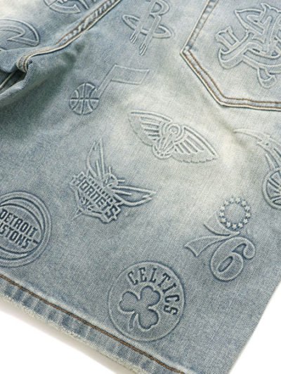 画像9: 【送料無料】ALMOST SOMEDAY NBA CONFERENCE JORTS WASHED BLUE