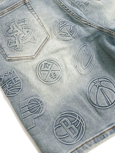 画像10: 【送料無料】ALMOST SOMEDAY NBA CONFERENCE JORTS WASHED BLUE