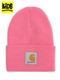 【KIDS】CARHARTT KIDS ACRYLIC WATCH HAT PINK LEMONADE