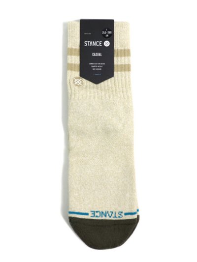 画像1: STANCE MARLED STRIPE QUARTER SOCKS IVORY