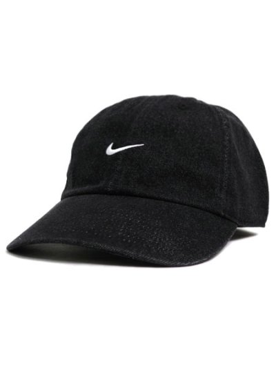 画像1: NIKE UNSTRUCTURED DENIM CAP-BLACK/WHITE