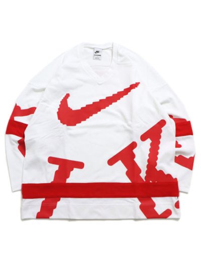 画像1: 【送料無料】NIKE CLUB HOCKEY JERSEY-WHITE/UNIVERSITY RED