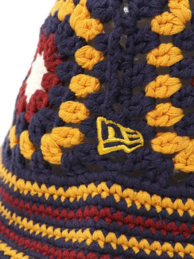 画像5: NEW ERA CROCHET KNIT BUCKET NAVY/YEL/CHROME/RED