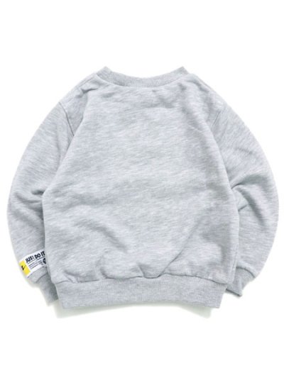 画像2: 【KIDS】NIKE TD B NSW P.E. GFX CREW-LT SMOKE GY HTR