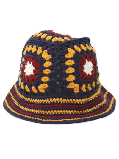 画像3: NEW ERA CROCHET KNIT BUCKET NAVY/YEL/CHROME/RED