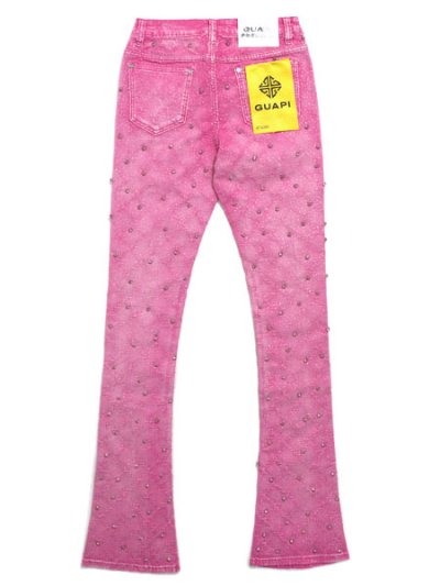 画像2: 【送料無料】GUAPI EMBELLISHED DENIM VINTAGE PINK