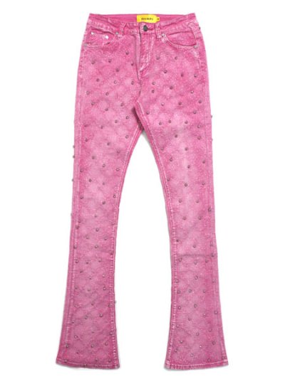 画像1: 【送料無料】GUAPI EMBELLISHED DENIM VINTAGE PINK