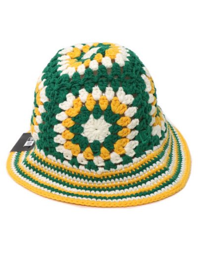 画像1: NEW ERA CROCHET KNIT BUCKET GREEN/YELLOW/WHITE