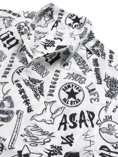 画像3: 【送料無料】Rap Attack RAPPER'S TATTOO HALF SLEEVE SHIRT WHITE