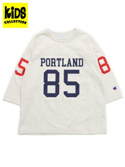 画像1: 【KIDS】CHAMPION KIDS FOOTBALL TEE-OATMEAL