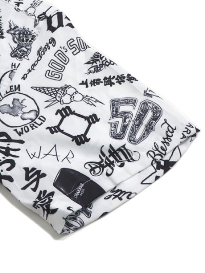 画像6: 【送料無料】Rap Attack RAPPER'S TATTOO HALF SLEEVE SHIRT WHITE