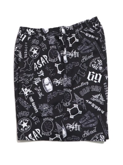 画像3: 【送料無料】Rap Attack RAPPER'S TATTOO SHORTS BLACK