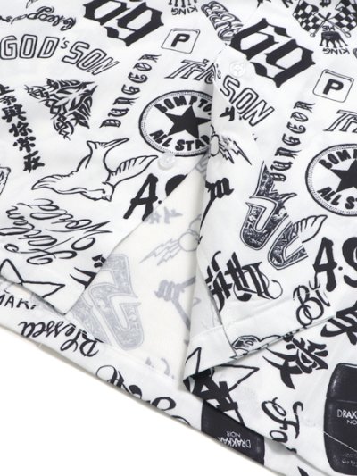 画像5: 【送料無料】Rap Attack RAPPER'S TATTOO HALF SLEEVE SHIRT WHITE