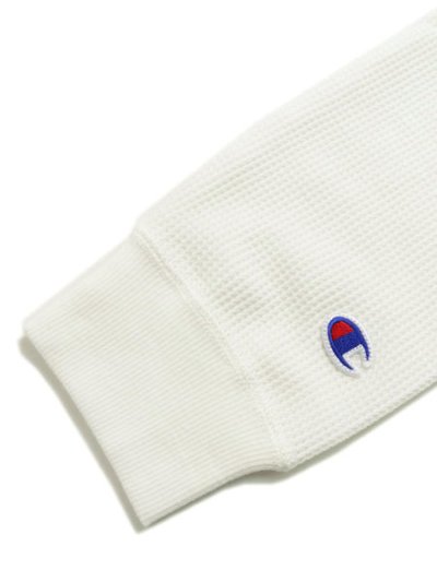 画像4: 【KIDS】CHAMPION KIDS US COTTON WAFFLE L/S TEE-OFF WHITE