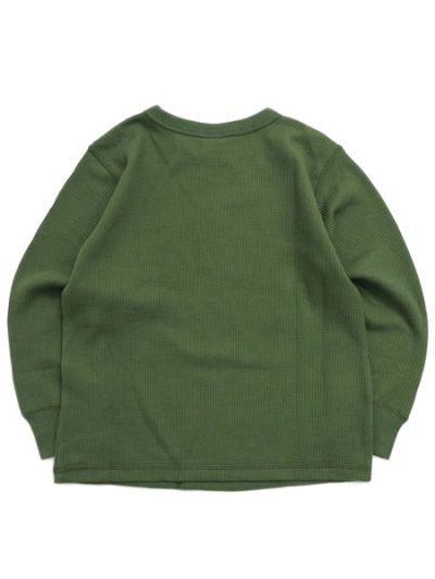 画像2: 【KIDS】CHAMPION KIDS US COTTON WAFFLE L/S TEE-OLIVE