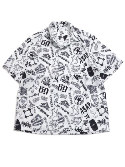 画像1: 【送料無料】Rap Attack RAPPER'S TATTOO HALF SLEEVE SHIRT WHITE