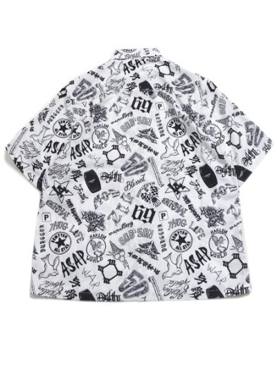 画像2: 【送料無料】Rap Attack RAPPER'S TATTOO HALF SLEEVE SHIRT WHITE