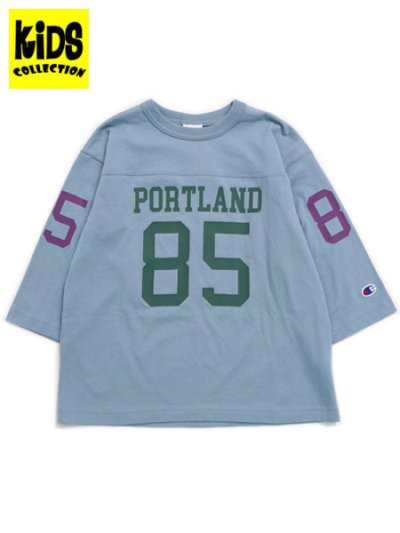 画像1: 【KIDS】CHAMPION KIDS FOOTBALL TEE-LT GRAYISH BLUE