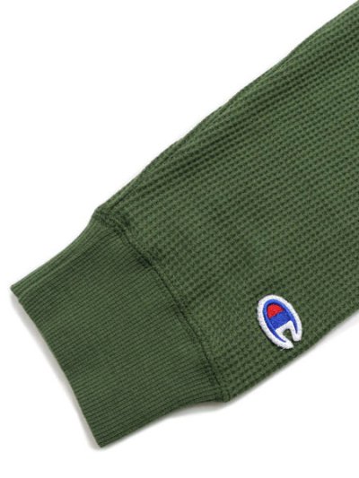 画像4: 【KIDS】CHAMPION KIDS US COTTON WAFFLE L/S TEE-OLIVE