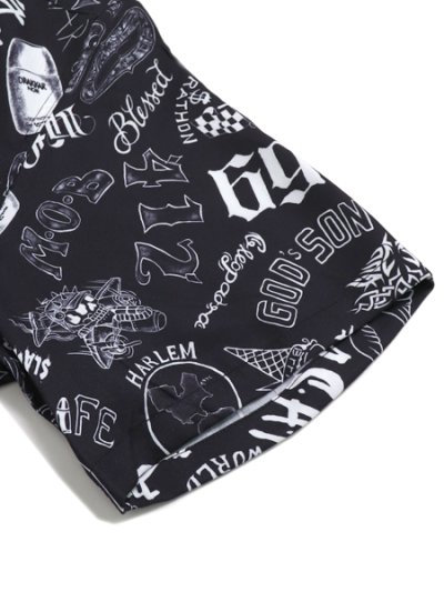 画像6: 【送料無料】Rap Attack RAPPER'S TATTOO HALF SLEEVE SHIRT BLACK