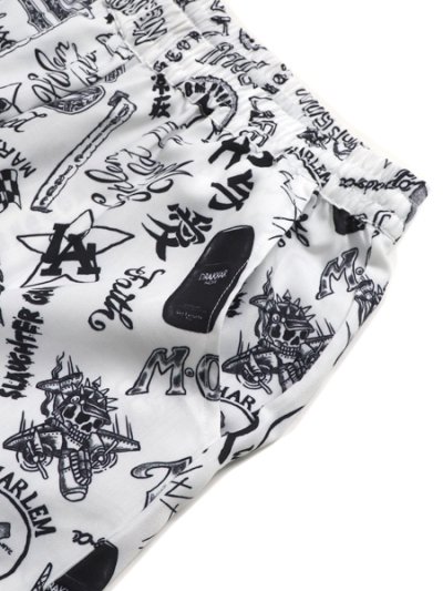 画像4: 【送料無料】Rap Attack RAPPER'S TATTOO SHORTS WHITE
