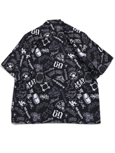 画像2: 【送料無料】Rap Attack RAPPER'S TATTOO HALF SLEEVE SHIRT BLACK