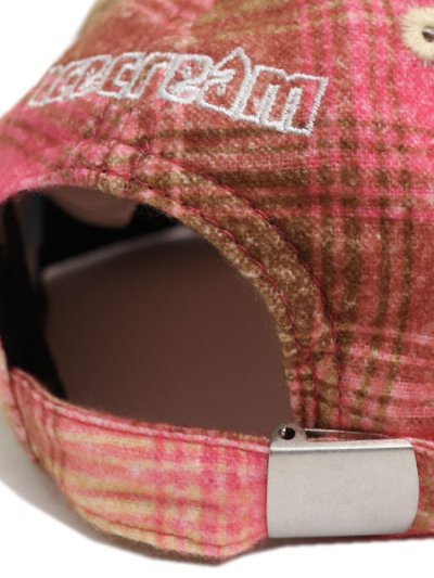 画像7: ICECREAM APPLIQUE LOGO FLANNEL CHECK CAP BRN/PNK