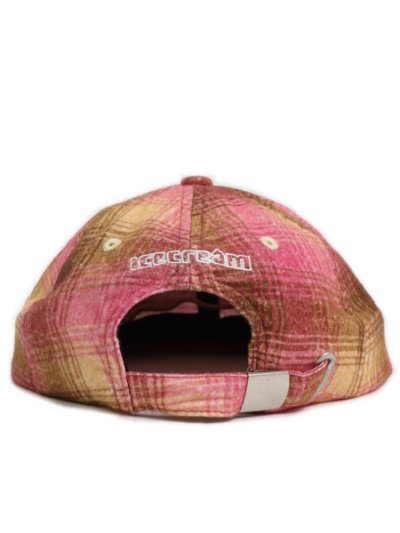 画像4: ICECREAM APPLIQUE LOGO FLANNEL CHECK CAP BRN/PNK