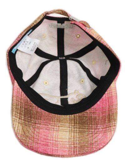 画像5: ICECREAM APPLIQUE LOGO FLANNEL CHECK CAP BRN/PNK