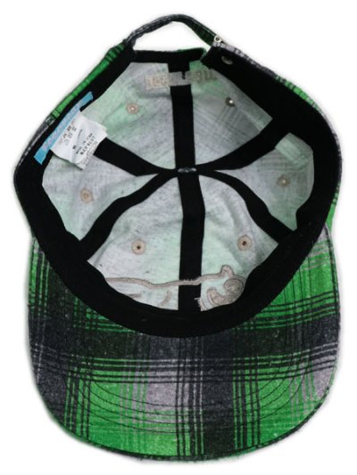 画像5: ICECREAM APPLIQUE LOGO FLANNEL CHECK CAP GRY/GRN