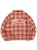 画像2: 【送料無料】ICECREAM APPLIQUE LOGO FLANNEL CHECK ZIP UP SHIRT (2)