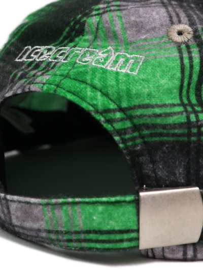 画像7: ICECREAM APPLIQUE LOGO FLANNEL CHECK CAP GRY/GRN