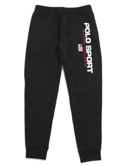 画像1: 【送料無料】POLO RALPH LAUREN POLO SPORT FLEECE SWEAT PANT BLACK/WHITE