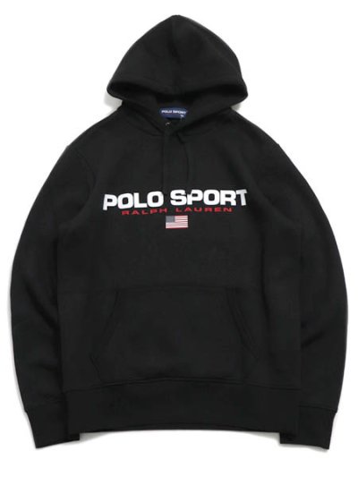 画像1: 【送料無料】POLO RALPH LAUREN POLO SPORT FLEECE HOODIE BLACK/WHITE